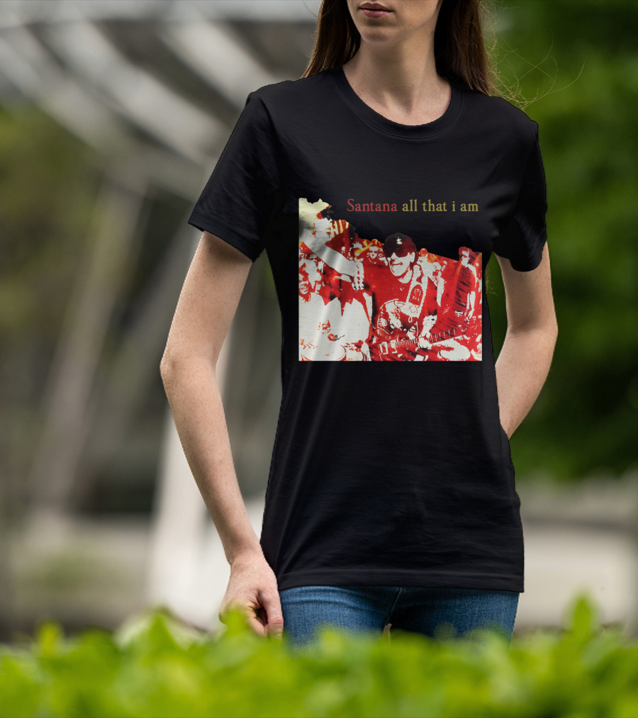 Santana All That I Am Red And White Guitarist T-Shirt