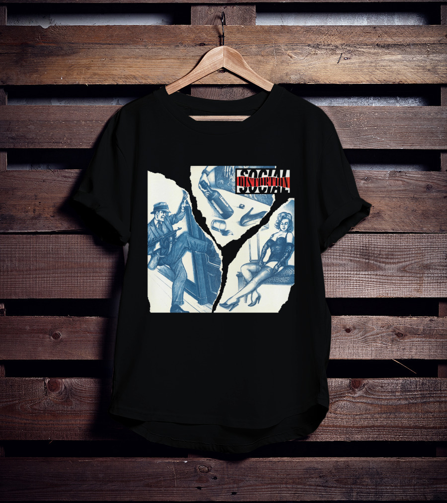 Social Distortion Gangster And Femme Fatale Vintage Scene T-Shirt