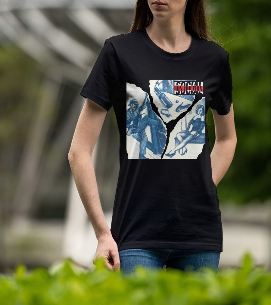 Social Distortion Gangster And Femme Fatale Vintage Scene T-Shirt