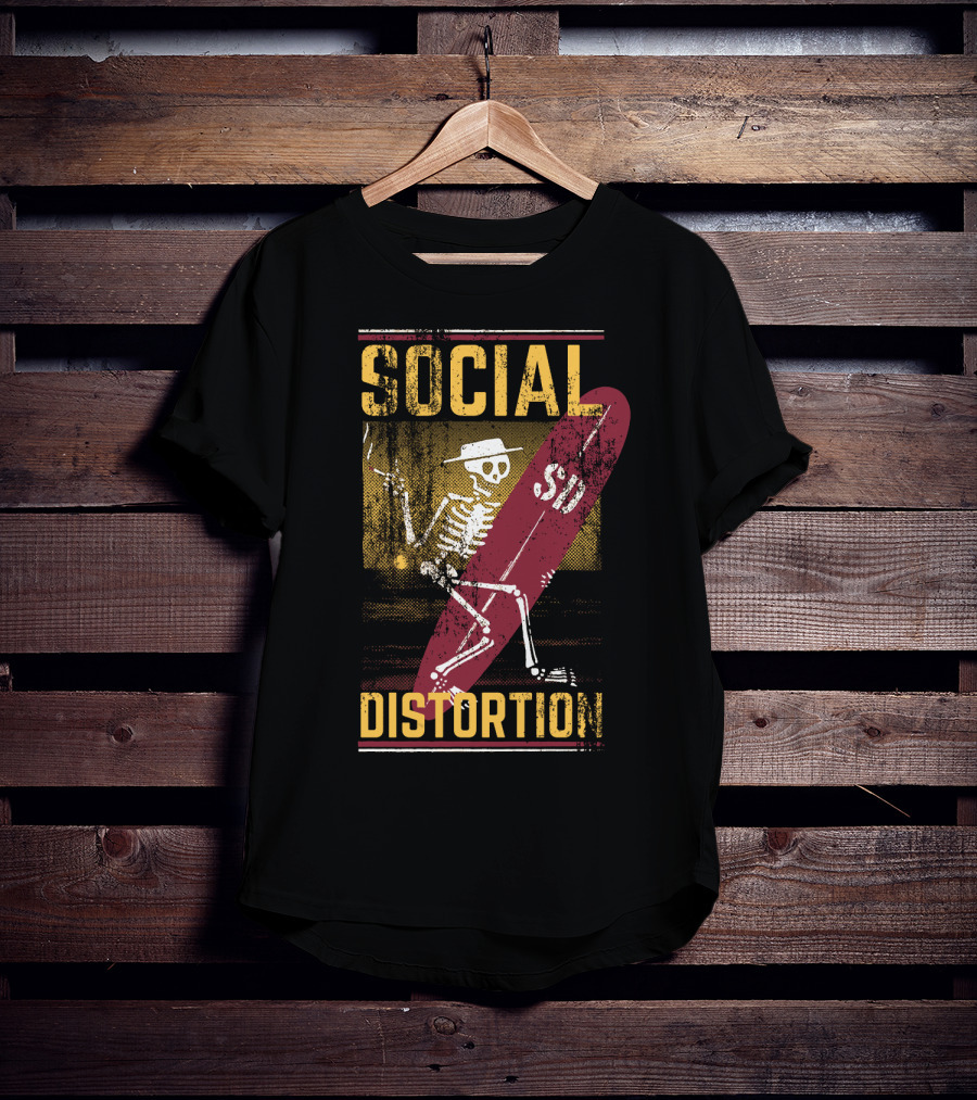 Social Distortion Sd Skeleton Surfer T-Shirt