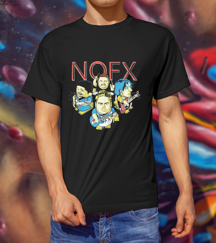 Nofx Cartoon Band Members T-Shirt