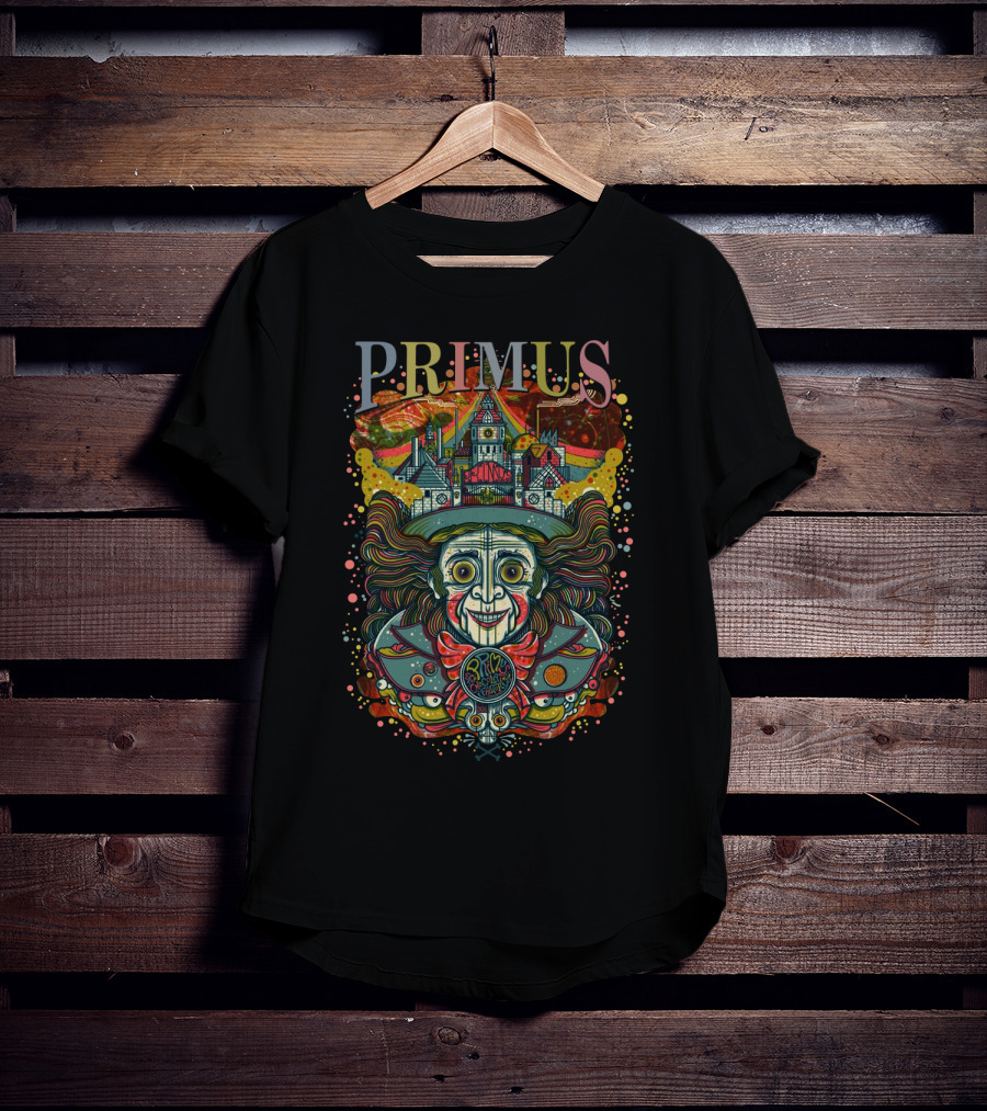 Primus Psychedelic Clown Castle Artwork T-Shirt
