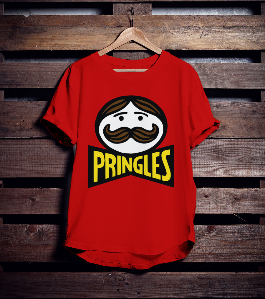 Prm 36 Pringles Logo Mustache And Bowtie T-Shirt