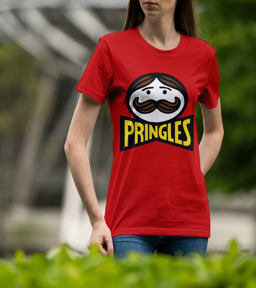 Prm 36 Pringles Logo Mustache And Bowtie T-Shirt