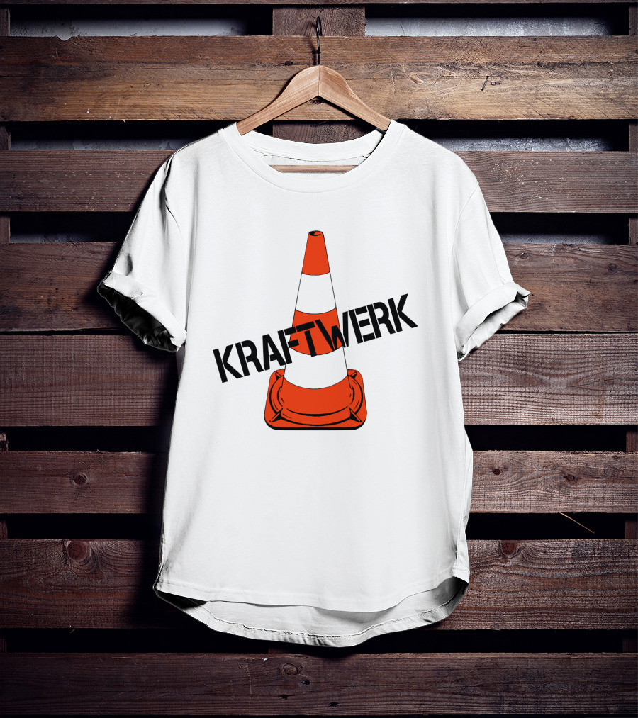 Kraftwerk Highway Traffic Cone Retro T-Shirt