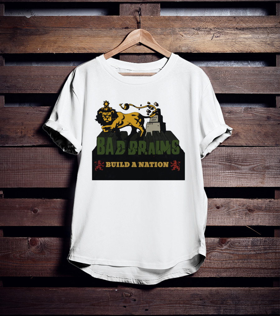 Bad Brains Build A Nation Lion Reggae Punk T-Shirt