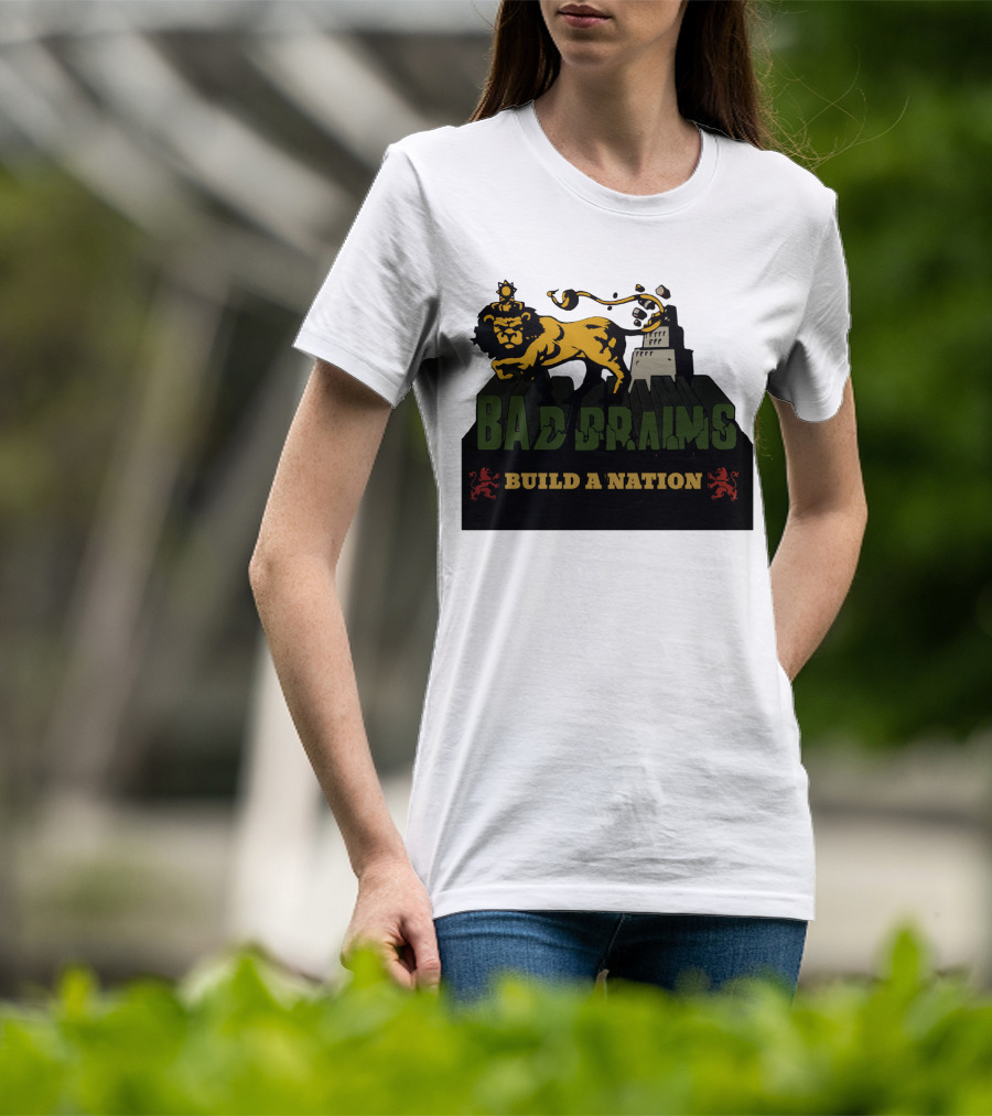 Bad Brains Build A Nation Lion Reggae Punk T-Shirt
