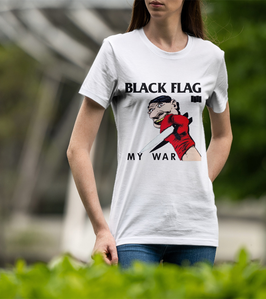 Black Flag My War Knife T-Shirt