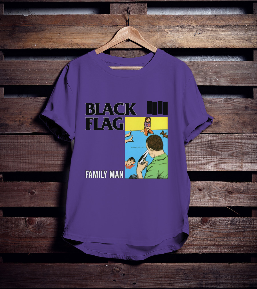 Black Flag Family Man - Nervous 23-1983 T-Shirt