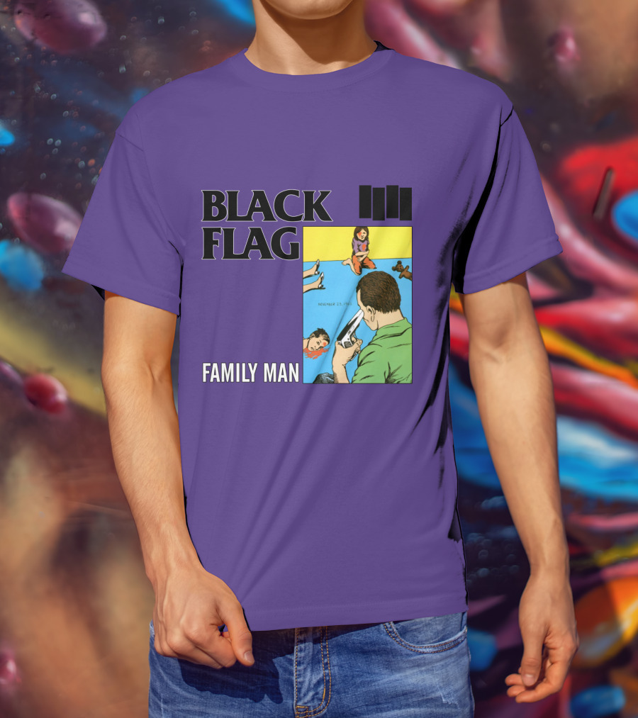 Black Flag Family Man - Nervous 23-1983 T-Shirt
