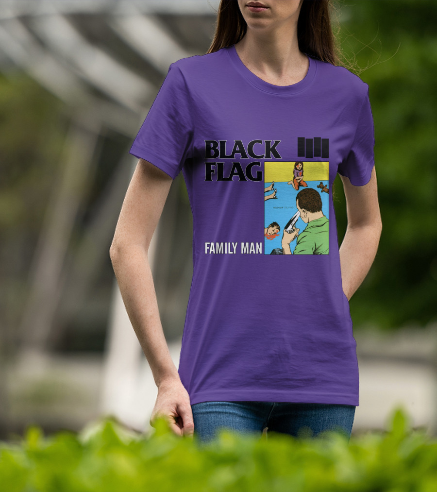 Black Flag Family Man - Nervous 23-1983 T-Shirt