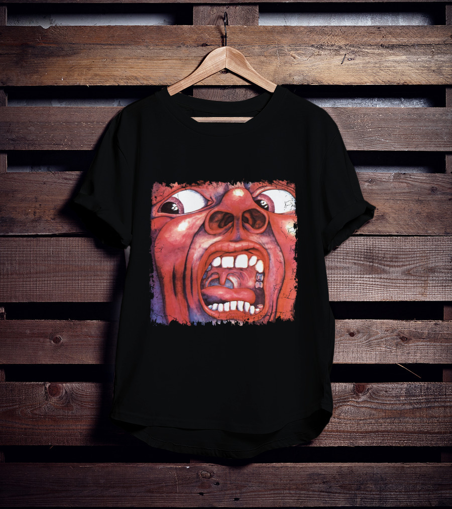 KC 03 In The Court Of The Crimson King Album Art Distorted Red Face T-Shirt