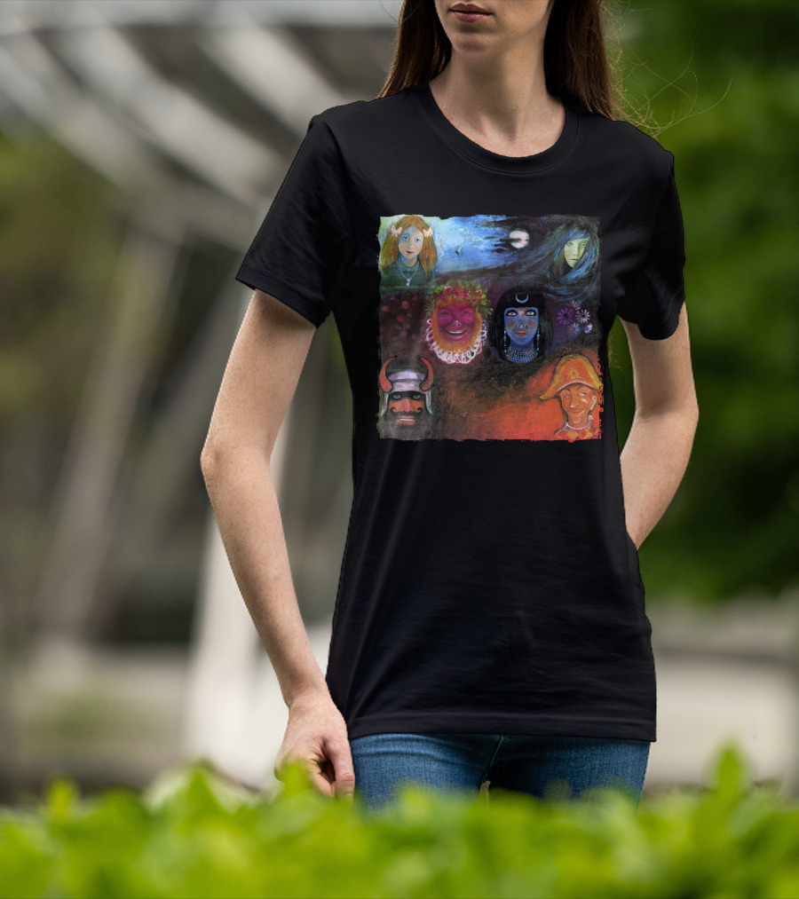 King Crimson In The Wake Of Poseidon Album Cover Art Faces T-Shirt