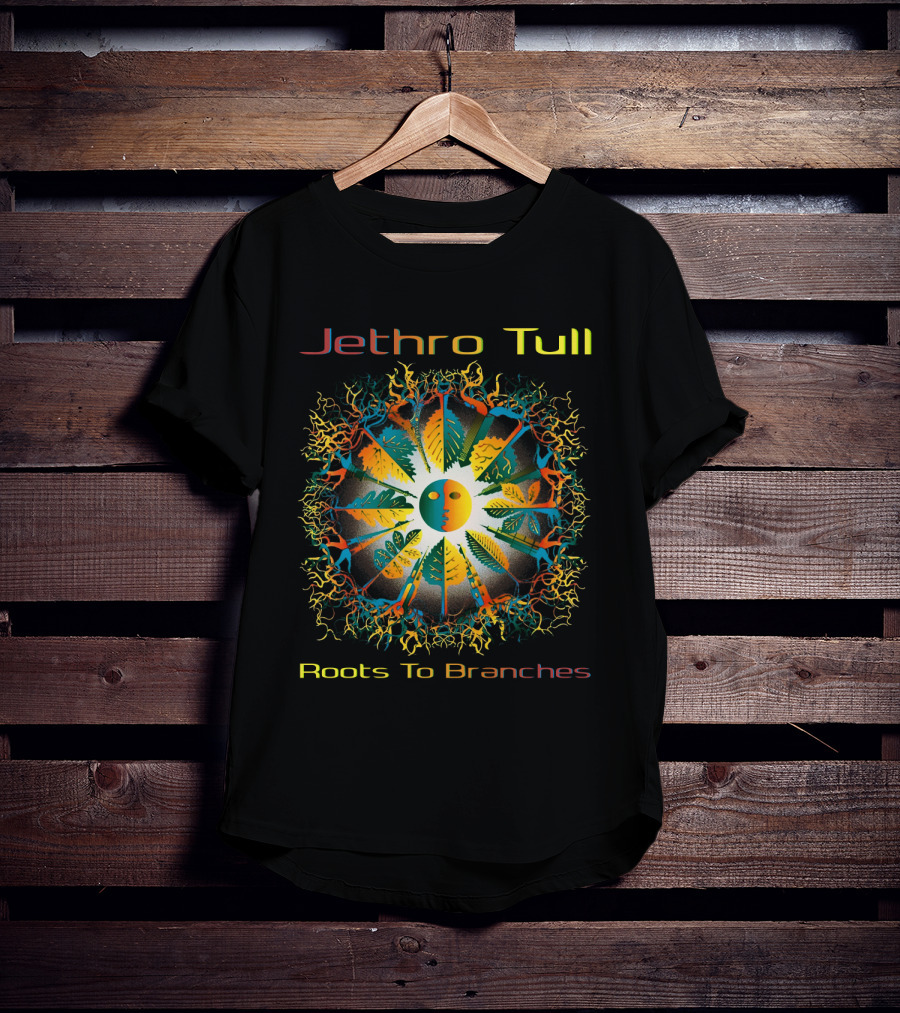 Jethro Tull Roots To Branches Psychedelic Tree Symbolism Vibrant Nature T-Shirt
