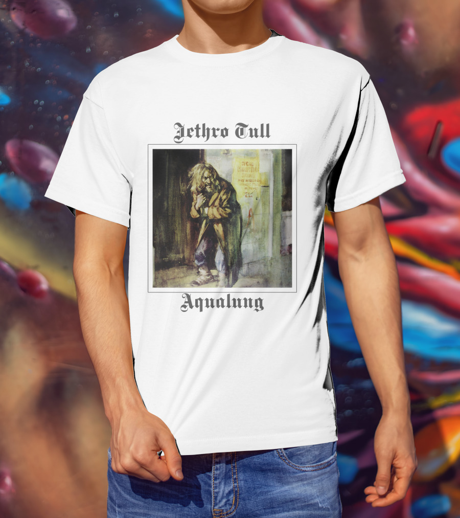 Jethro Tull Aqualung Album Cover Homeless Man Artwork T-Shirt