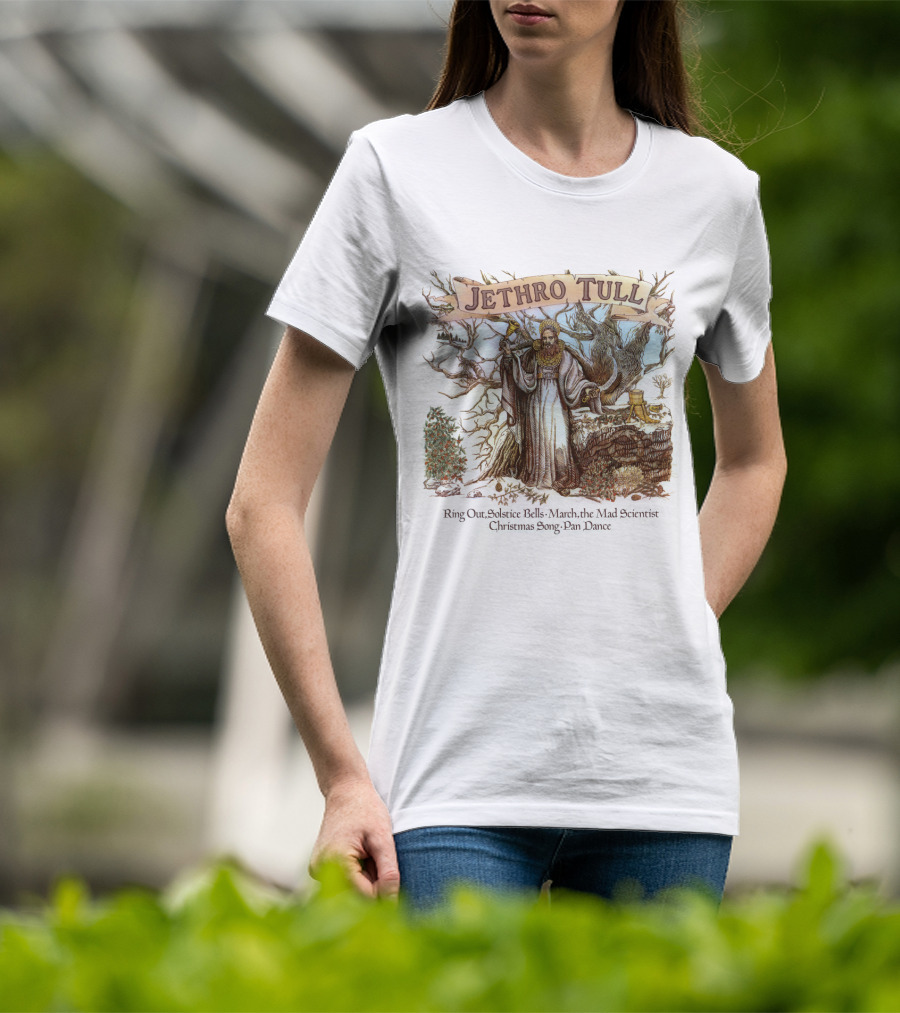 Jethro Tull Ring Out Solstice Bells March The Mad Scientist Christmas Song Pan Dance T-Shirt
