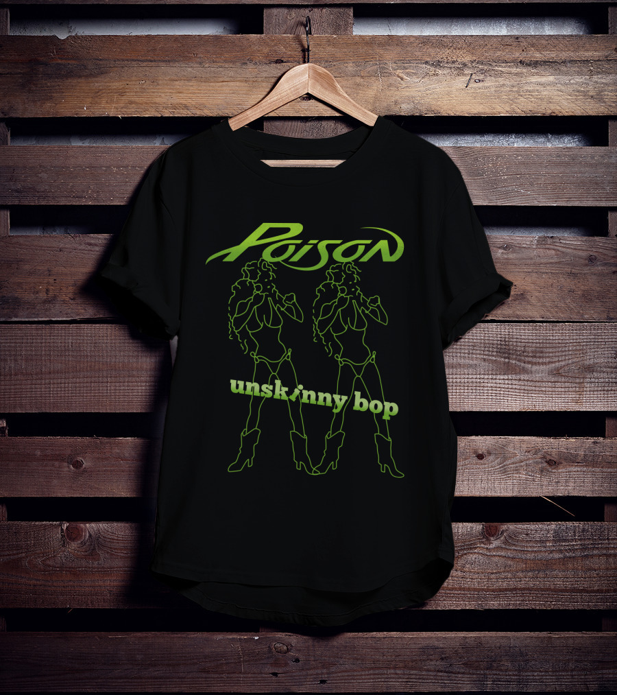 Poison Unskinny Bop 90S Rock Silhouette Twins T-Shirt