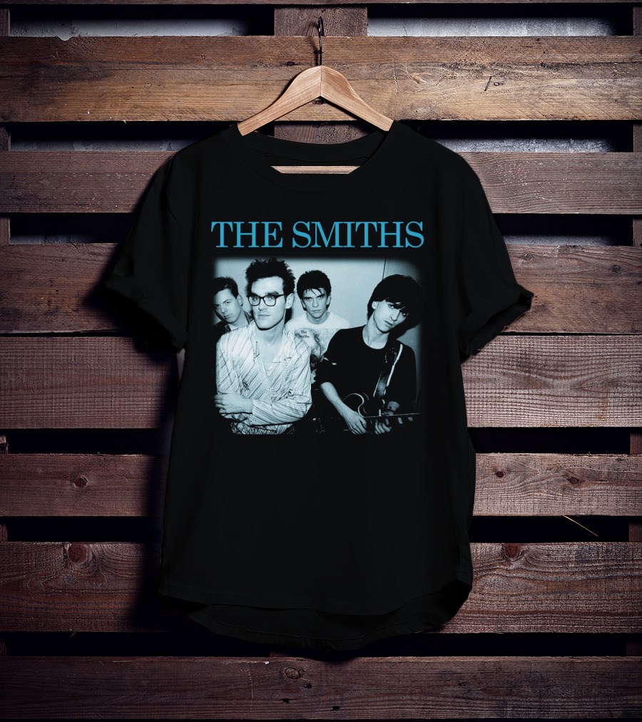 The Smiths Band Photo Black And Blue T-Shirt