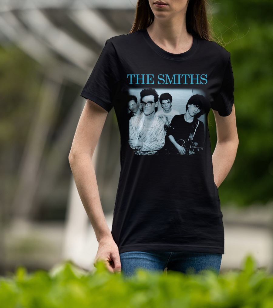 The Smiths Band Photo Black And Blue T-Shirt