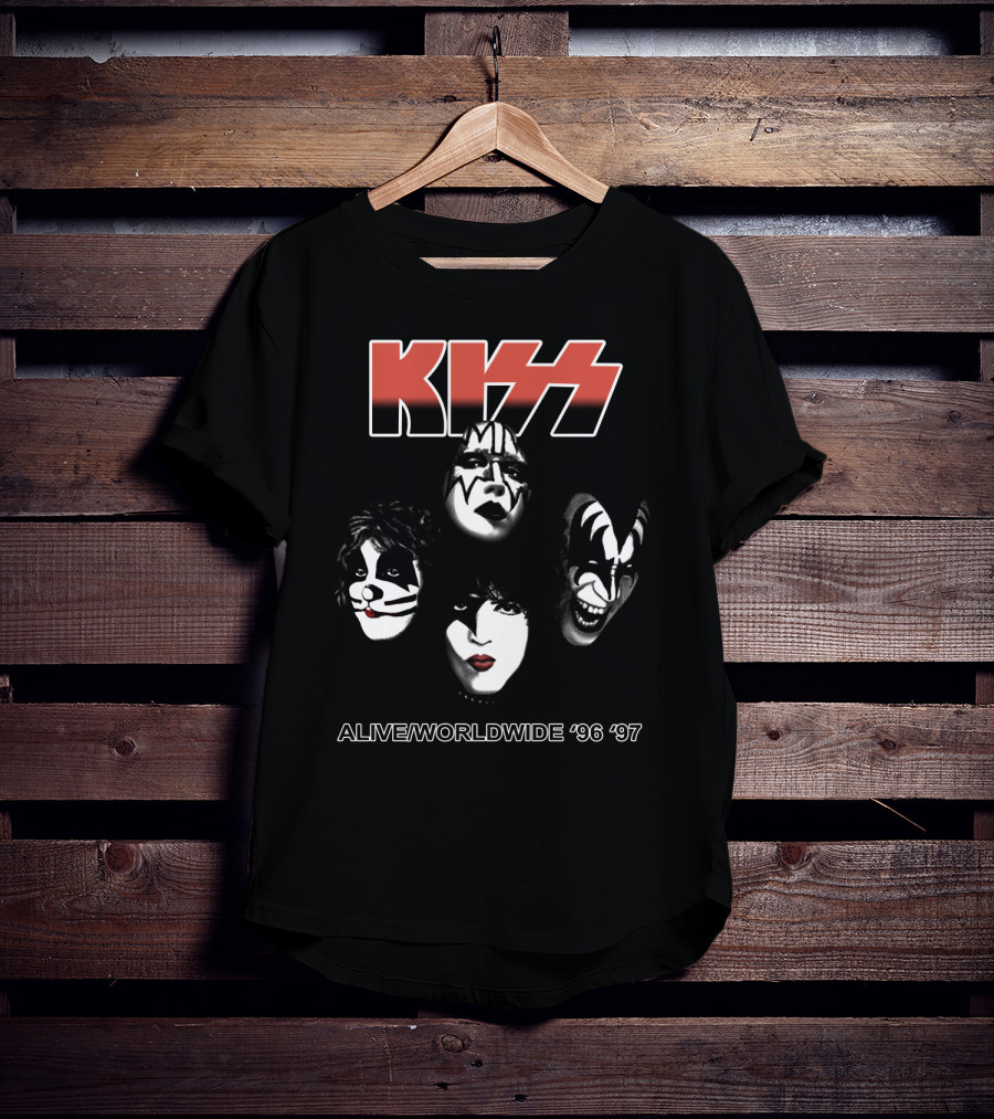Kiss Alive/Worldwide '96 '97 Tour Faces T-Shirt