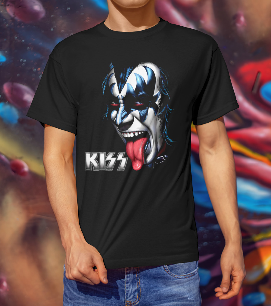 Kiss Face Paint Tongue Out T-Shirt