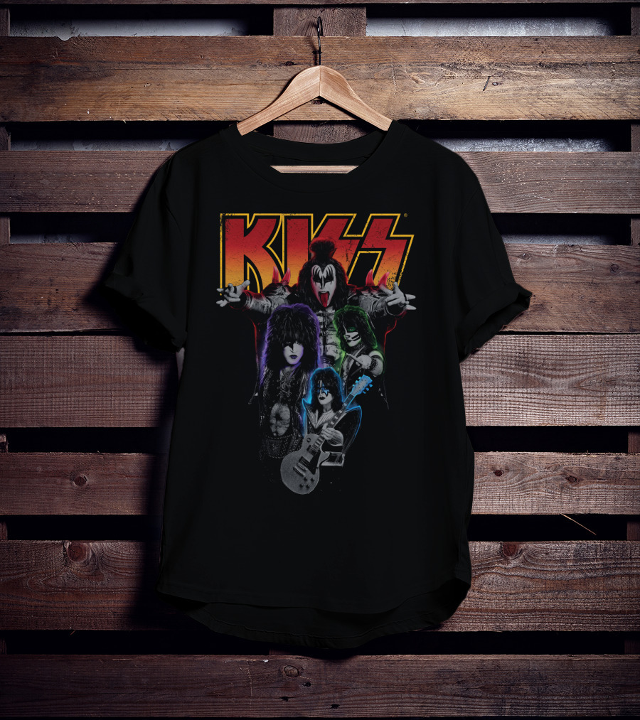 Kiss Band Members Concert Graphic Art T-Shirt