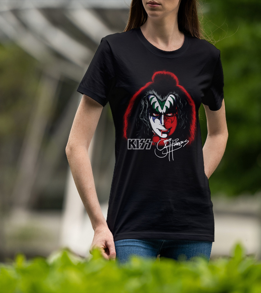 Kiss Gene Simmons Face Paint Signature Art T-Shirt