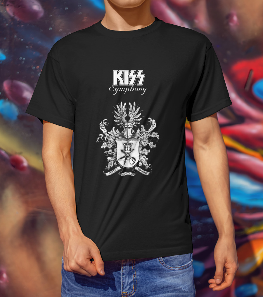 Kiss Symphony Virtus Consistit Coat Of Arms T-Shirt