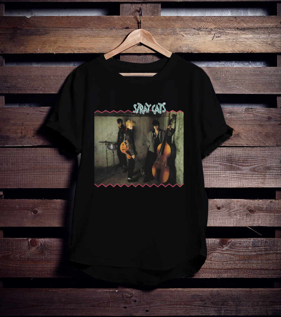 Stray Cats Rockabilly Trio With Instruments T-Shirt