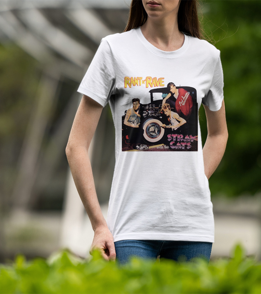 Rant N' Rave With The Stray Cats Rockabilly Band Vintage Style T-Shirt