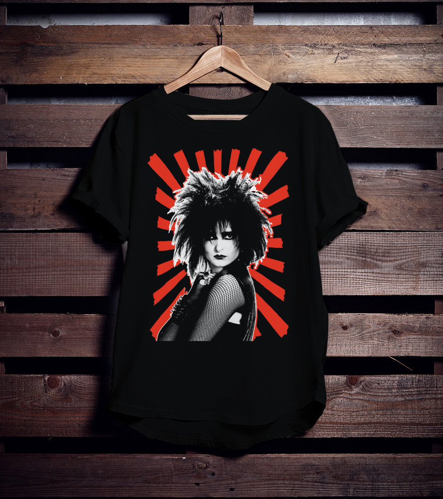 Punk Rock Icon With Red Sunburst T-Shirt