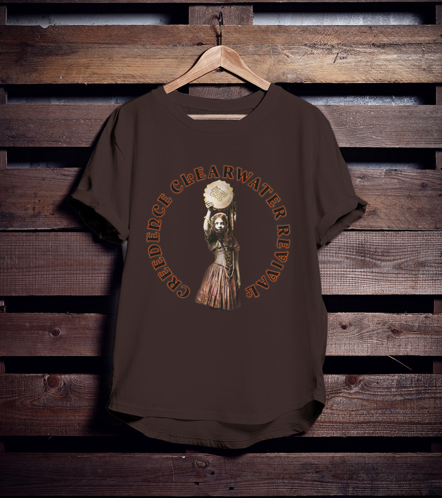 Creedence Clearwater Revival Vintage Style With Mardi Gras Element T-Shirt