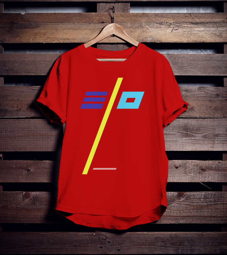 Elo Band Logo With Stylized Colors And Geometric Patterns T-Shirt