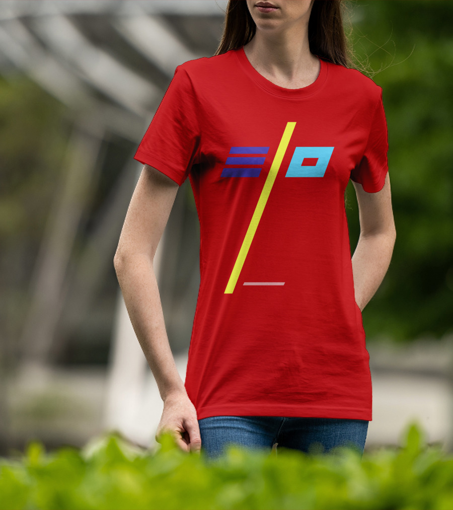 Elo Band Logo With Stylized Colors And Geometric Patterns T-Shirt