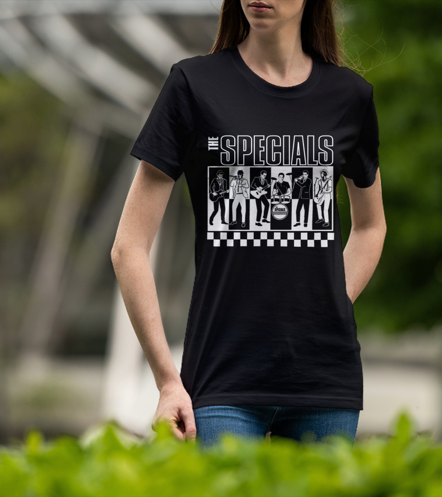 The Specials Band Black And White Checkerboard T-Shirt