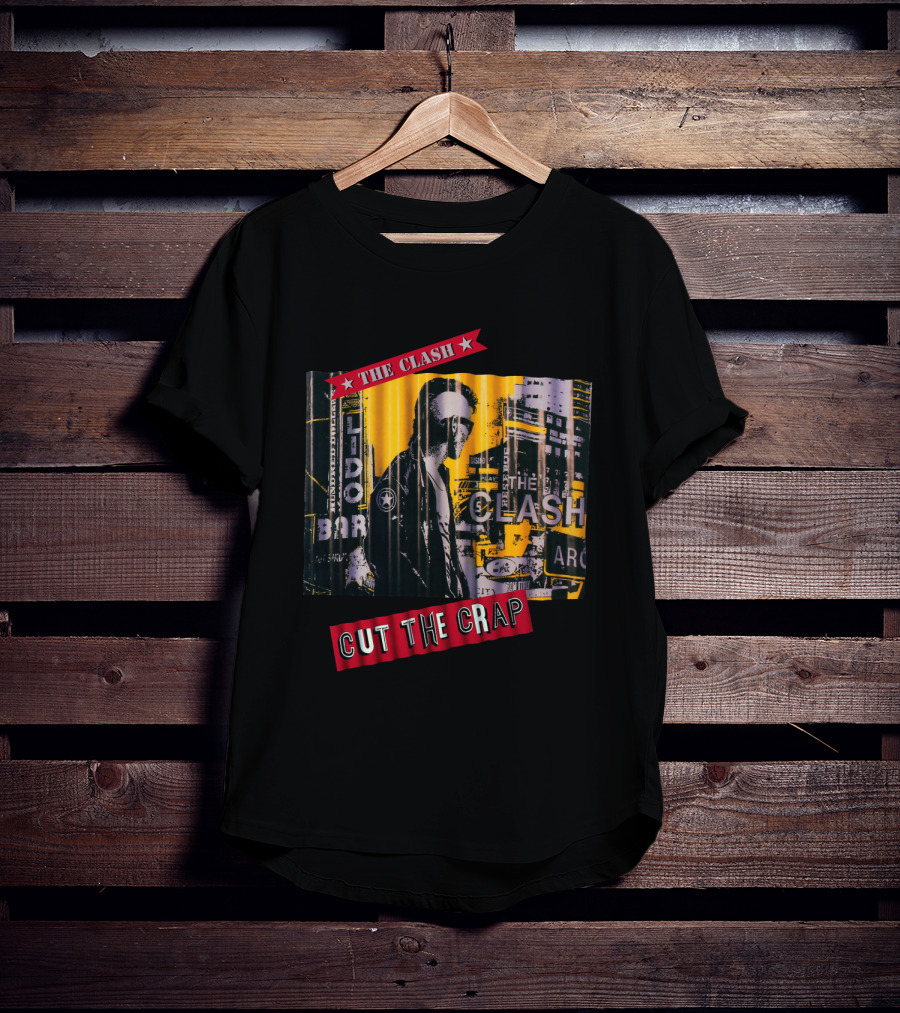 The Clash Cut The Crap Urban Collage Yellow And Black T-Shirt