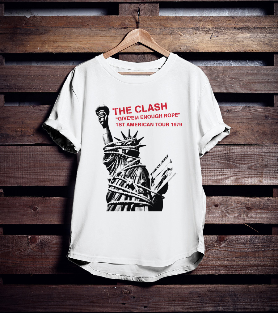 The Clash Give 'Em Enough Rope 1St American Tour 1979 Statue Of Liberty T-Shirt