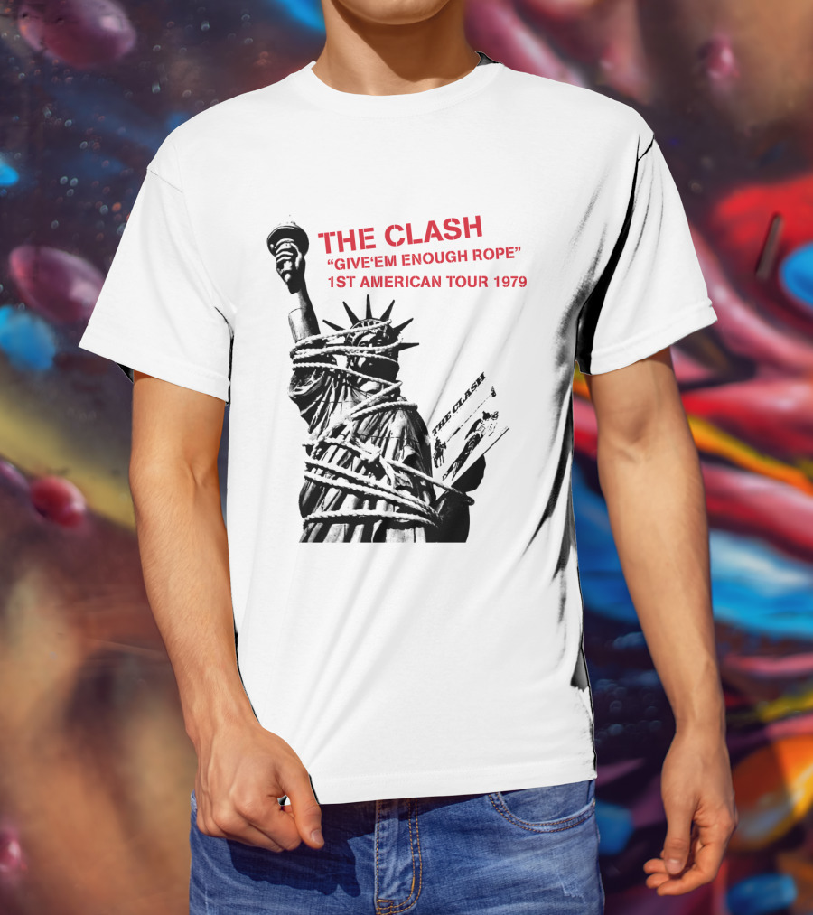 The Clash Give 'Em Enough Rope 1St American Tour 1979 Statue Of Liberty T-Shirt