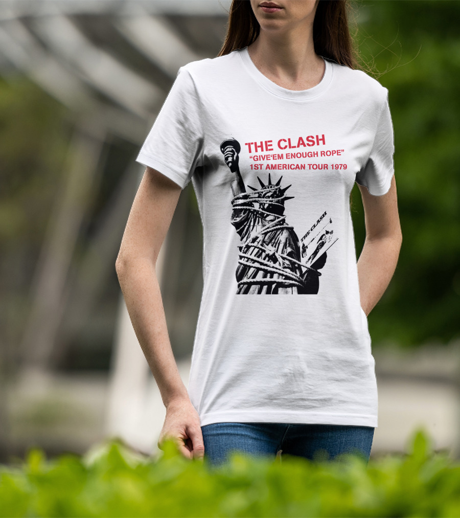 The Clash Give 'Em Enough Rope 1St American Tour 1979 Statue Of Liberty T-Shirt