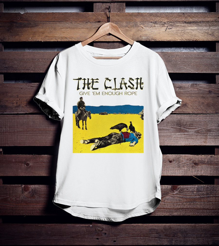 The Clash Give 'Em Enough Rope Album Cover Art With Desert Scene T-Shirt