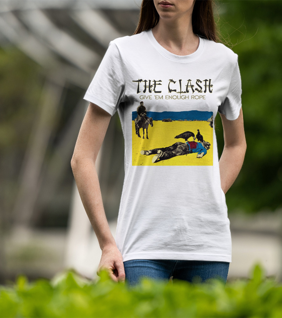 The Clash Give 'Em Enough Rope Album Cover Art With Desert Scene T-Shirt