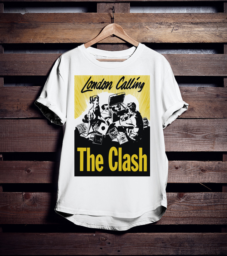 London Calling The Clash Record Player Scene T-Shirt
