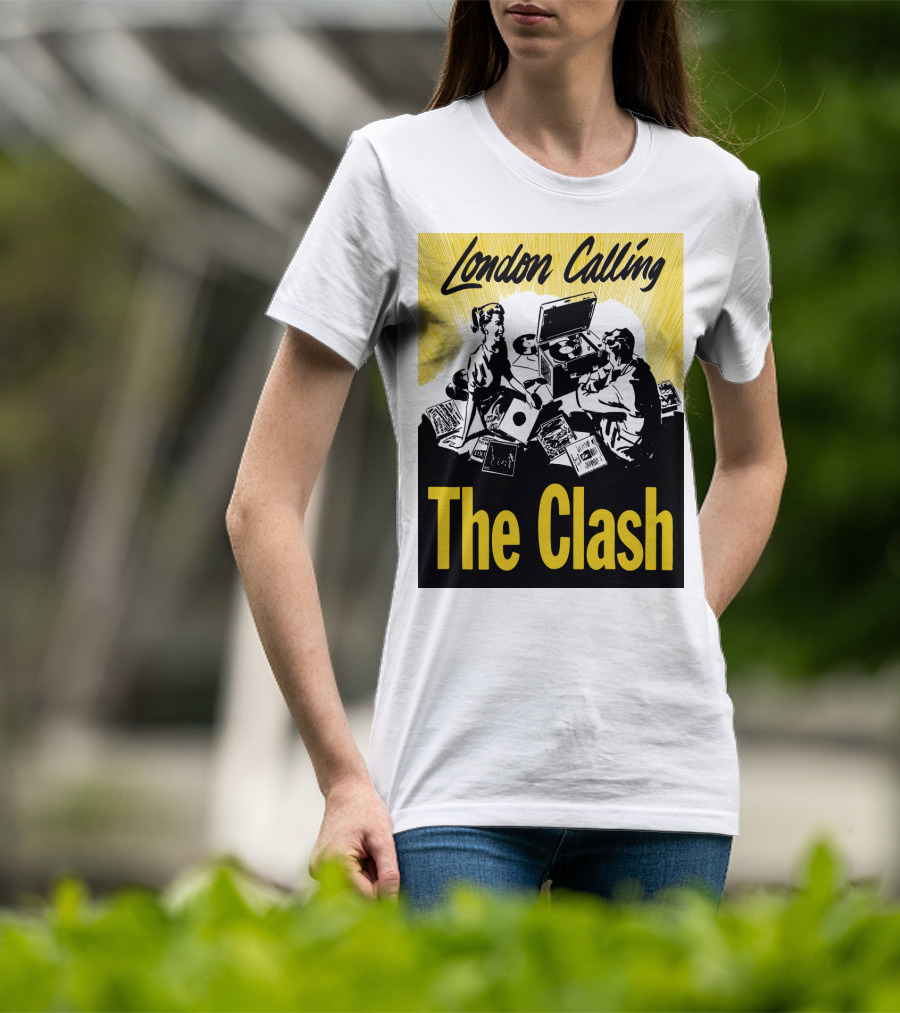 London Calling The Clash Record Player Scene T-Shirt