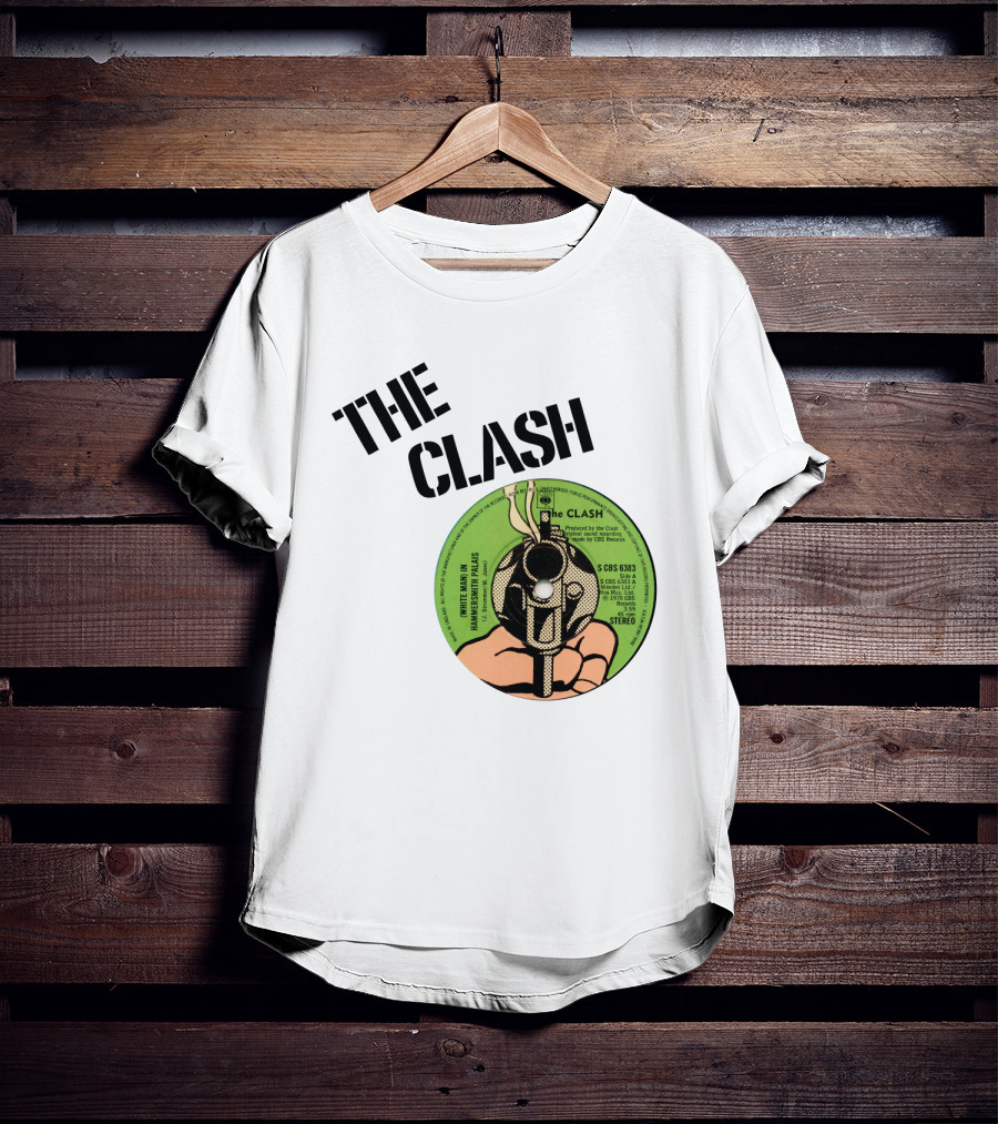 The Clash White Man In Hammersmith Palais Record Label T-Shirt