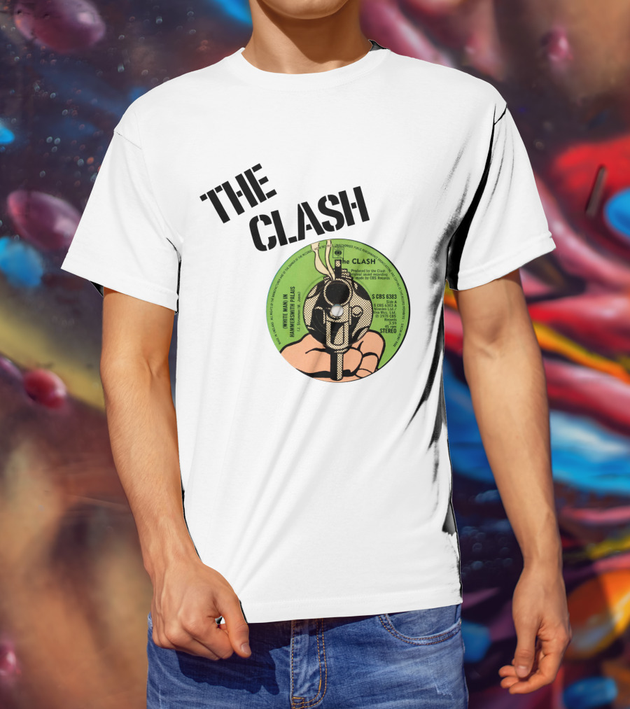 The Clash White Man In Hammersmith Palais Record Label T-Shirt