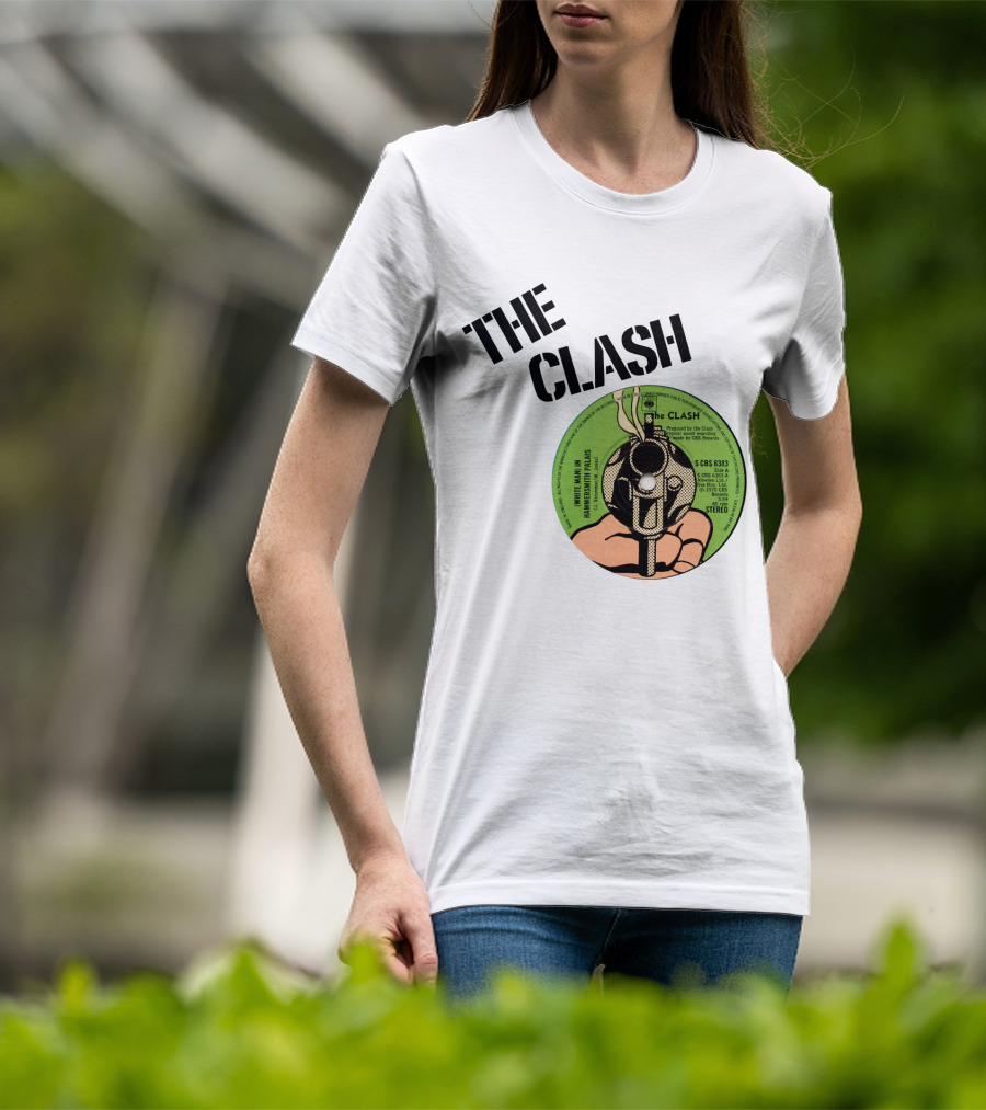 The Clash White Man In Hammersmith Palais Record Label T-Shirt