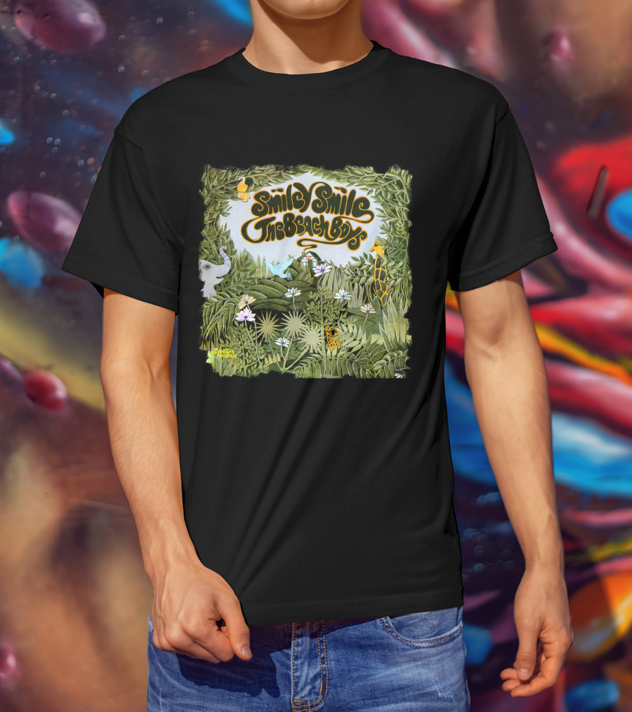 Smile Smile The Beach Boys Jungle Animals Jungle Scene T-Shirt
