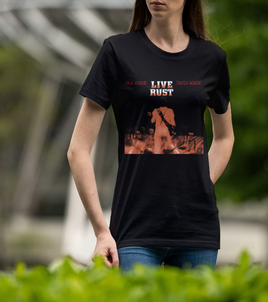 Neil Young Live Rust Crazy Horse Backstage Performance 1978 T-Shirt