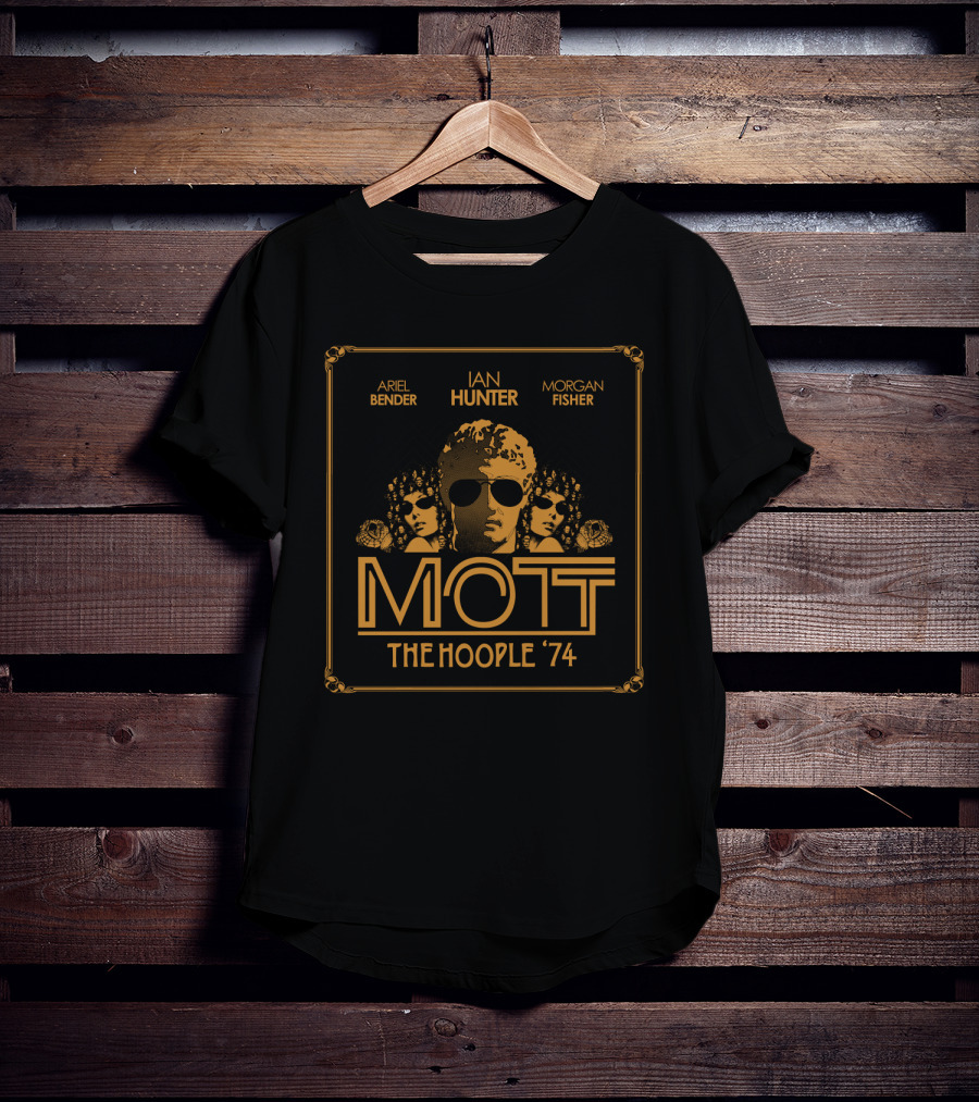 Mott The Hoople '74 Ian Hunter Ariel Bender Morgan Fisher T-Shirt