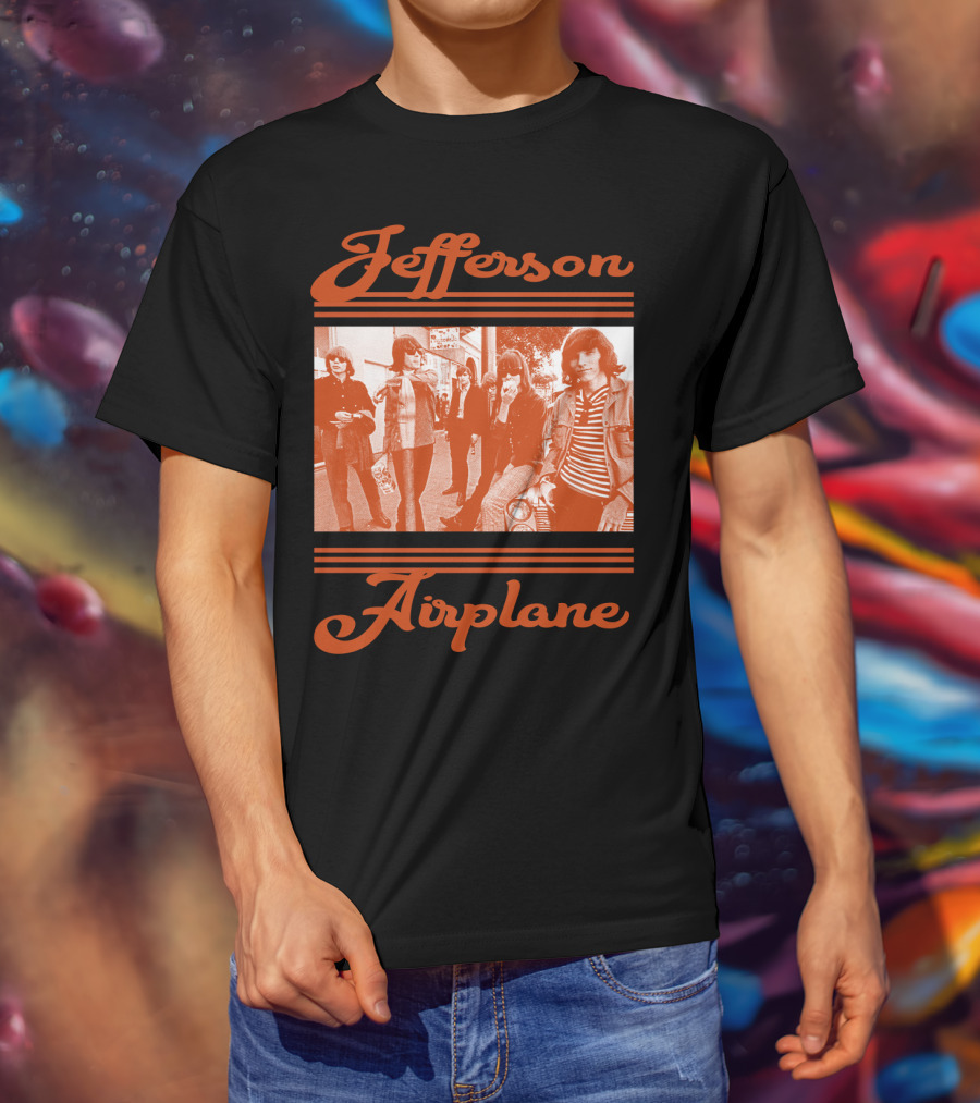 Jefferson Airplane Retro Band Photo T-Shirt